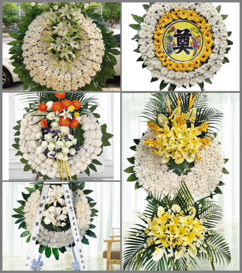 湖北黄石市阳新县龙港镇车桥村花圈速递